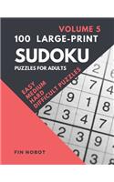100 Large-Print Sudoku Puzzles for Adults (Volume 5)