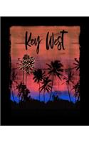 Key West: Florida Christmas Notebook With Lined College Ruled Paper For Taking Notes. Stylish Tropical Travel Journal Diary 7.5 x 9.25 Inch Soft Cover. For Ho