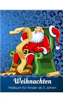 Weihnachten Malbuch für Kinder ab 3 Jahren