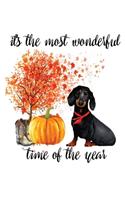 Its The Most Wonderful Time of The Year: Cute Dachshund Dog Lover Journal / Notebook / Diary Perfect for Birthday Card Present or Christmas Gift Support Mans Best Friend and The Greatest Pe
