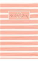 2018 - 2019 Academic Diary: Mid Year Planner 12 Month Student Journal Aug 18 - Jul 19 Horizontal Week to View Wo2p Peach & White Stripes Cover