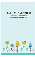 Daily Planner: Journal Gifts For Men Women, To Do Lists, Daily Workout Exercise, Meal Planning Notebook, Notes. 150 Undated Pages. 6x9in (15.2 x 22.9 cm)