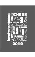 Chess Players Daily Diary - Planner 2019: Chess Terminology Typography