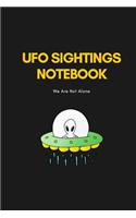 UFO Sightings Notebook: A Notebook for All Your UFO Sightings Plain Wide Ruled Line Paper 6 X 9