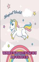 Unicorn Workout Notebook: Unicorn Workout Notebook, Create Your Own Training Routine, Write Down Your Training Plan & Goals