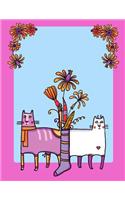 My Big Fat Journal Notebook For Cat Lovers Funny Cats Pattern In Socks With Flowers 3: Jumbo Sized Ruled Notebook Journal - 300 Plus Lined and Numbered Pages With Index For Journaling, Writing, Planning and Doodling In Large 8.5 by 11 (62 Jumbo Lined Journal Series 3)