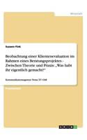 Beobachtung einer Klientenevaluation im Rahmen eines Beratungsprojektes - Zwischen Theorie und Praxis