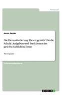 Die Herausforderung 'Heterogenität' für die Schule. Aufgaben und Funktionen im gesellschaftlichen Sinne