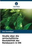 Studie über die wirtschaftliche Rentabilität der Reisbauern in ON