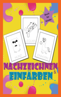 Nachzeichnen und Einfärbung Buch für Kinder