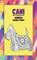 Libro da colorare per artisti - Grande stampa - Animali - Cani