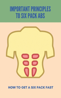 Important Principles To Six Pack Abs: How To Get A Six Pack Fast: How To Get Ripped Abs In 30 Days