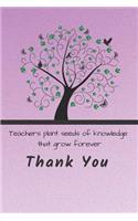 Teachers plant seeds of knowledge that grow forever: Thank You, Appreciation Gift for Teachers, last day of school gifts for teacher
