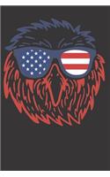 Patriotic American USA Eagle Notebook Journal
