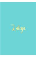 Latoya: Personalized Name Turquoise Matte Soft Cover Notebook Journal to Write In. 120 Blank Lined Pages