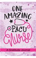 One Amazing PACU Nurse - A Gratitude Journal: Beautiful Gratitude Journal for Post anesthesia care unit Nurse, Perianesthesia Nurse Practitioner and Recovery room Care Nursing Student Graduation