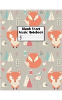 Blank Sheet Music Notebook