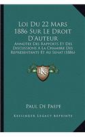 Loi Du 22 Mars 1886 Sur Le Droit D'Auteur