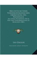 Bruchstucke Einer Vorhieronymianischen Ubersetzung Des Pentateuch