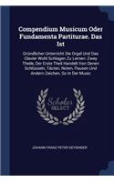 Compendium Musicum Oder Fundamenta Partiturae. Das Ist