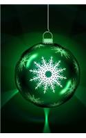 Emerald Green Christmas Ornament Journal: 150 Page Lined Notebook/Diary