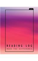 Reading Log: Sweet Pink Sunset Book Lovers Journal: 110 Pages with Book Rating Stars Inside