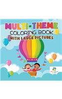 Multi-Theme Coloring Book with Large Pictures
