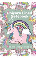 Unicorn Lined Notebook - Composition Notebook