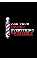 Ask your baber everything is possible: 6x9 Barber - blank with numbers paper - notebook - notes