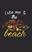 Crab Beach Notebook: Diary Journal 6x9 inches with 120 Lined Pages