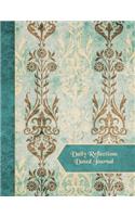 Daily Reflections Dated Journal: Vintage Scrolls - Page to a Day 365 Daily Quotes 11"x 8.5" Paperback Diary Planner