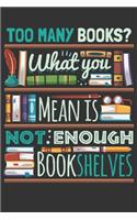 2020 Week To View Dated Planner Diary: 6x9 Inches Paperback Too Many Books Or Not Enough Bookshelves Avid Reader