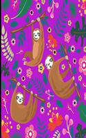 Addison: Purple Sloth Sketch Book, 366 Pages Sketch Pad, Sloth Sketchbook, Cute Sloth Cover Drawing Book