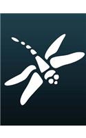 College Ruled Lined Paper Notebook: Dragonfly