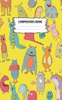 Composition Book: Monster Composition Book, Journal For Kids, 120 Pages, Wide Ruled Book, 8.5" x 11", Monsters On Cover