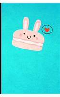 Journal: Cute Animal Love Macaron Bunny Rabbit Design - 128 College Ruled Pages: 6 x 9 in Blank Lined Journal with Soft Matte Cover - Notebook, Diary, Compos