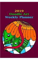 2019 Doodle Art Weekly Planner: Pumpkin Spice 52 Week Sunday to Saturday Weekly Planner Made for You Doodlers!