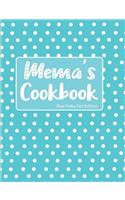 Mema's Cookbook Blue Polka Dot Edition