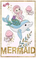 Ana Mermaid: Wide Ruled Composition Book Diary Lined Journal
