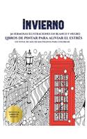 Libros de pintar para aliviar el estrés (Invierno): Este libro contiene 30 láminas para colorear que se pueden usar para pintarlas, enmarcarlas y / o meditar con ellas. Puede fotocopiarse, imprimirse (5 Libros de Pintar Para Aliviar el Estrés)