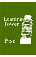 Leaning Tower of Pisa - Lined Notebook with Olive Green Cover: 101 Pages, Medium Ruled, 6 x 9 Journal, Soft Cover