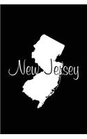 New Jersey - Black Lined Notebook with Margins: 101 Pages, Medium Ruled, 6 x 9 Journal, Soft Cover