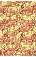 Journal Notebook Abstract Waves Oranges