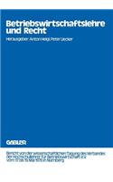 Betriebswirtschaftslehre Und Recht
