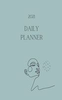 2021 Daily Planner: Simple minimalist weekly planner with checklist modern planner with a feminine design