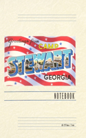 Vintage Lined Notebook Greetings from Camp Stewart
