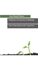 Outlines of Lessons in Botany: Part I; from Seed to Leaf: Large Print