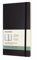 2019 Moleskine Notebook Black Large Weekly 12-month Diary Soft