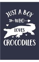 Just A Boy Who Loves Crocodiles Notebook - Gift for Crocodile Lovers - Crocodile Journal