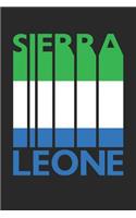 Vintage Sierra Leone Notebook - Retro Sierra Leone Planner - Sierra Leonean Flag Diary - Sierra Leone Travel Journal: Medium College-Ruled Journey Diary, 110 page, Lined, 6x9 (15.2 x 22.9 cm)